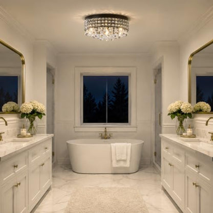 Crystal DomeFlushmount Chandelier