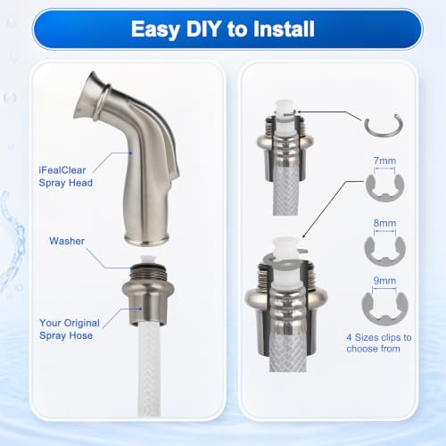 Universal Kitchen Side Sprayer Compatible with Moen Faucet