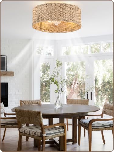 Boho Ceiling Fan with Light