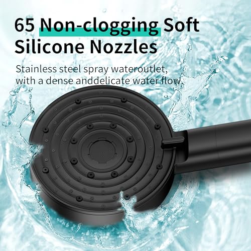 4.7 Inch Round Handheld Shower Head with 10 Spray Modes