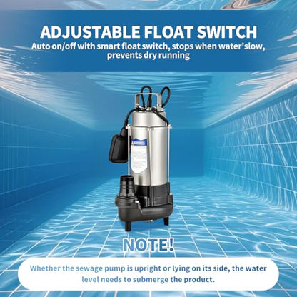 1HP Submersible Sewage Grinder Pump