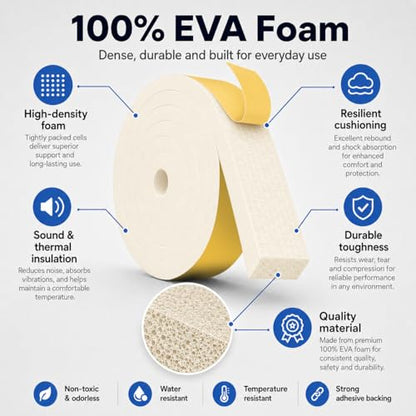 Self Adhesive Weather Stripping Foam Tape for Doors & Windows