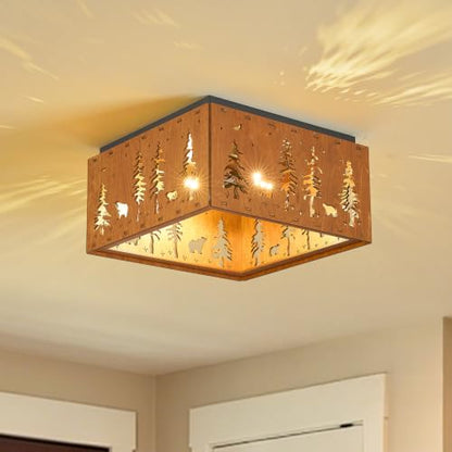 Farmhouse Flush Mount Ceiling Light Fixture