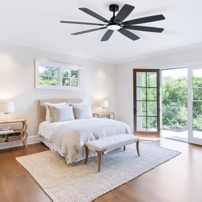 62in Large Black Ceiling Fan (Black SY88-62IN)