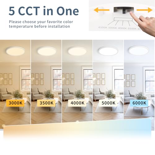 15 Inch LED Flush Mount Ceiling Light (White / 15"-4Pack)