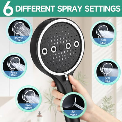 6 Mode High Pressure Handheld Shower Head