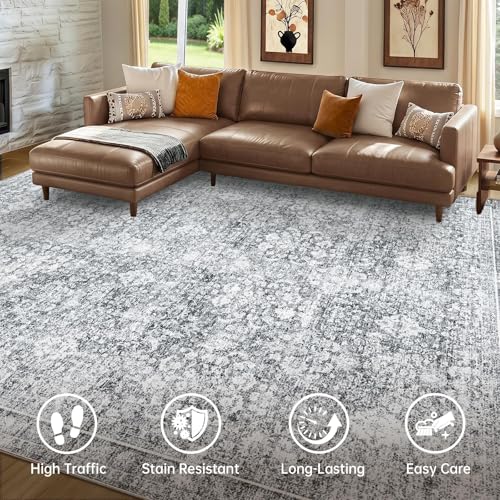 6x9 Area Rugs (Light Grey / 6' x 9' (Rectangular))