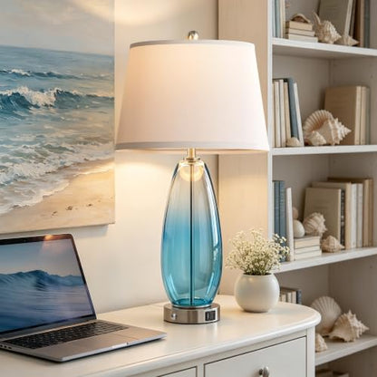 27" Glass Table Lamps for Living Room