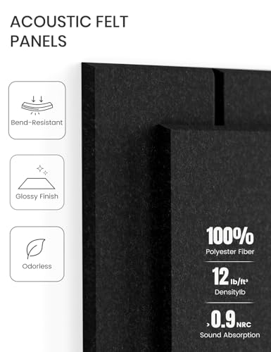 Felt Bulletin Board & Cork Board Alternative (Black-1 / Bold-stripe 12-pack)