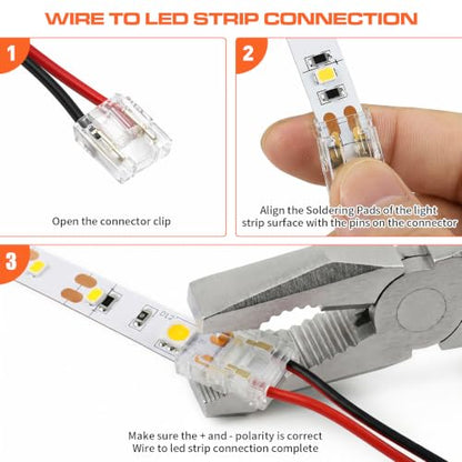 12V RV LED Strip Lights with 2 Set Transparent Connectors[16.5ft]
