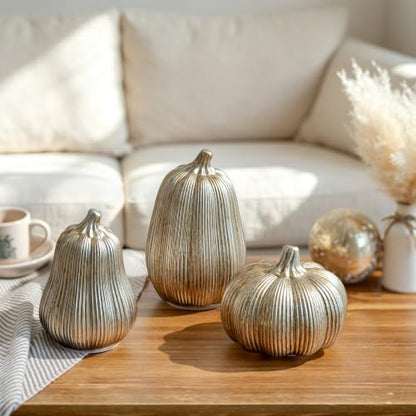 Fall Decor Glass Pumpkins