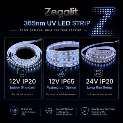 True 365nm UV LED Strip Light
