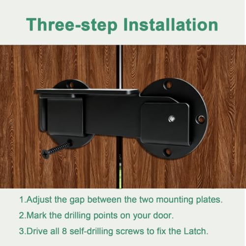 Flip Gate Latch Lock with Padlock Hole