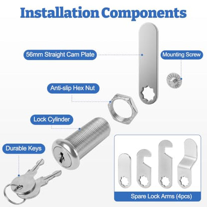 Cabinet Locks with Keys Cam Lock Keyed Alike Cylinder Lock Heavy