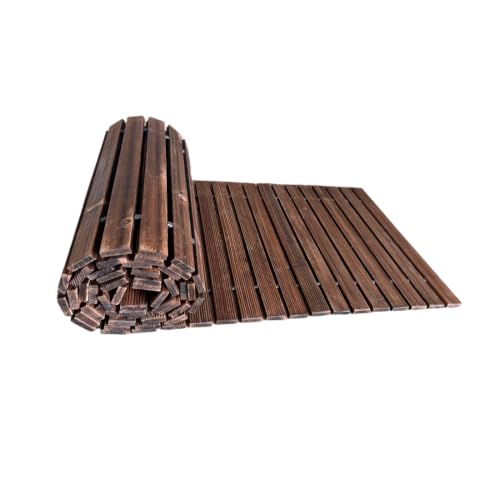 25" W Oversize Wooden Garden Parhway Walkway Outdoor Roll Out Decorative Garden Walkway Non