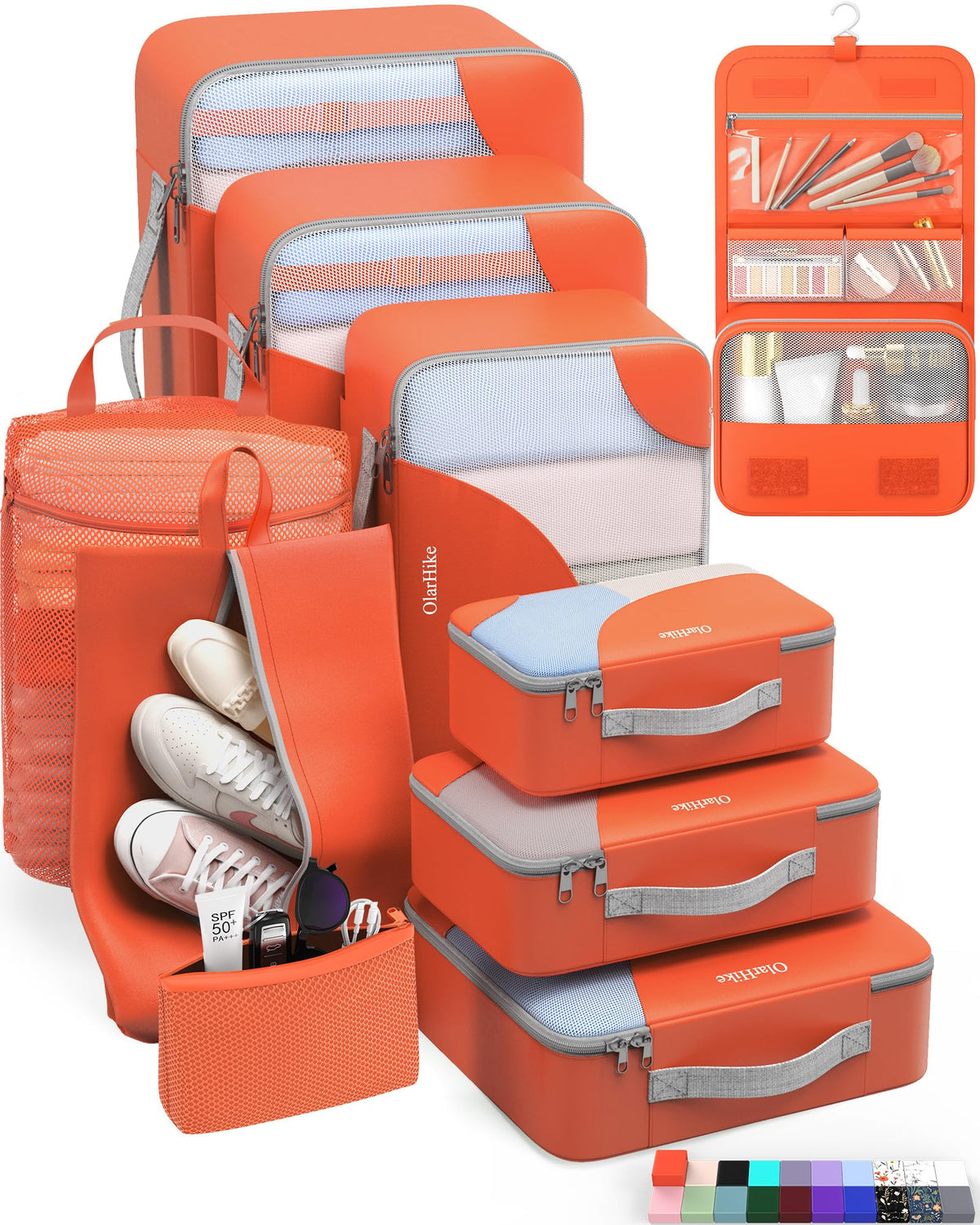 Packing Cubes for Travel (17 Orange)