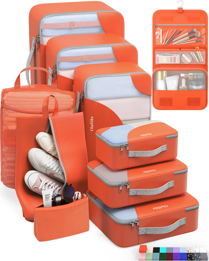 Packing Cubes for Travel (17 Orange)