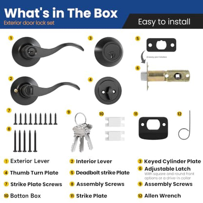 Door Handle with Lock and Key