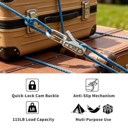 2026 Upgrade Rope Rollers Set Tightening Tool with Tensioner & Nylon Cord