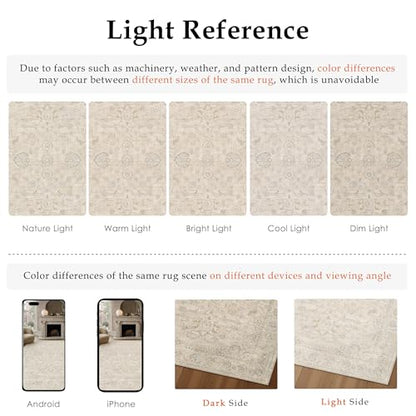 8x10 Light Cream Neutral Area Rug (Cream / 8' x 10' (Rectangular))