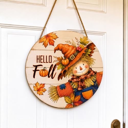 Fall Door Decor Wooden Welcome Sign