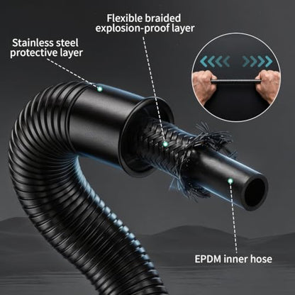 High Pressure Filtered Handheld Shower Head 9 Spray（4 filters） (2.5 Gallon Per Minute+4 Filters / Matte Black)