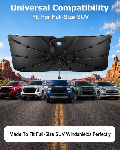 2026 Upgraded] Weektic Windshield Sun Shade Umbrella for Expedition