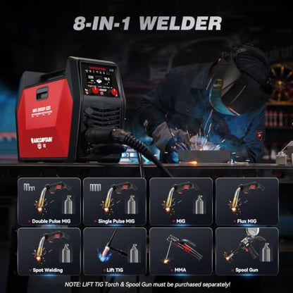 MIG205DP Pro Dual Pulse MIG Welder 205A 8