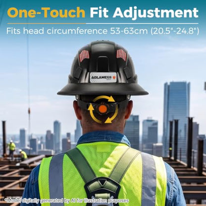 Full Brim Hard Hat Type 2 Class C Safety Helmet with Vents