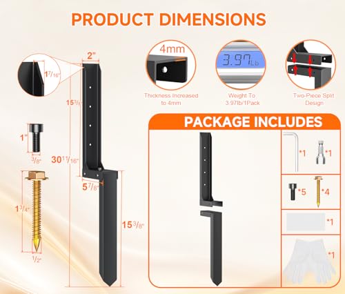 1 Pcs Fence Post Repair Kit