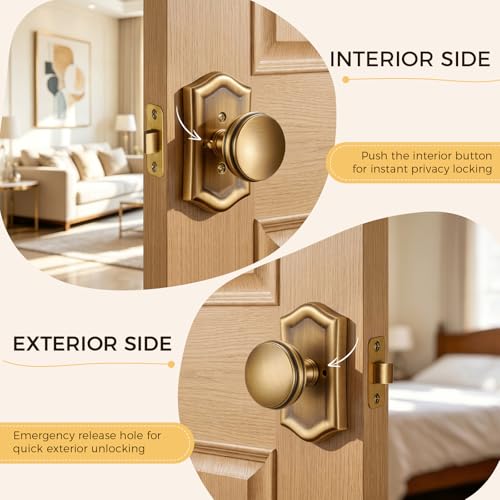 Solid Brass Privacy Door Knob