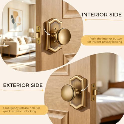 Solid Brass Privacy Door Knob
