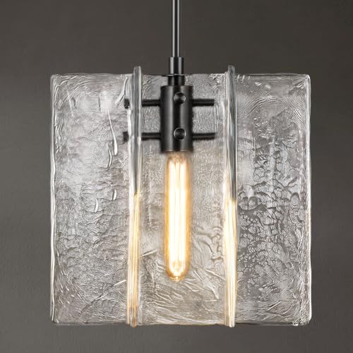Modern Large 12 in Glass Kitchen Island Pendant Light