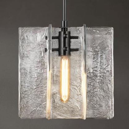 Modern Large 12 in Glass Kitchen Island Pendant Light