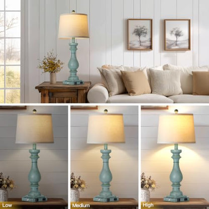29" Tall Farmhouse Table Lamp for Living Room Side Table