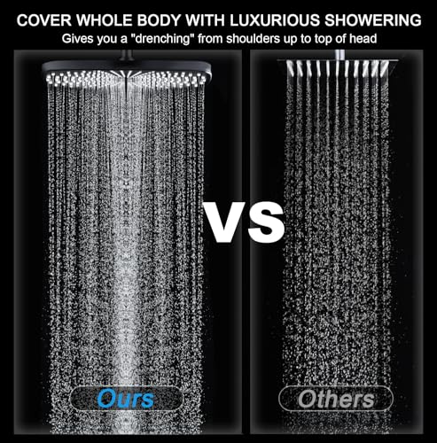 Rain Shower Head with Handheld Showerhead