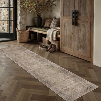 Taupe 2x8 Neutral Runner Rugs for Hallway (Taupe / 2' x 8' (Runner))