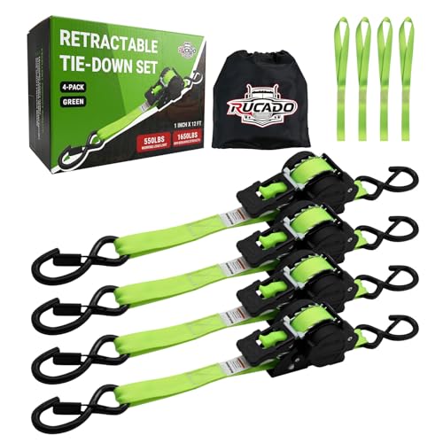 Retractable Ratchet Straps 1 Inch x 12 Ft