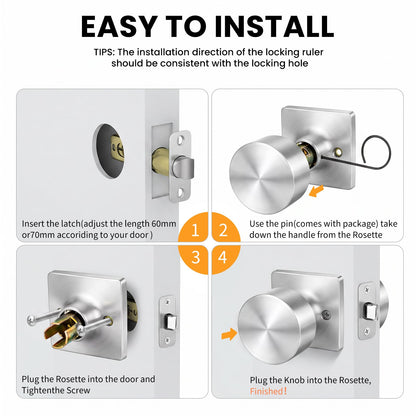 Brushed Nickel Closet Door Knobs (Brushed Nickel)