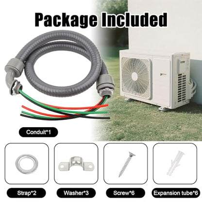 1/2-Inch Nonmetallic Liquid Tight Electrical Conduit Assembly Kit