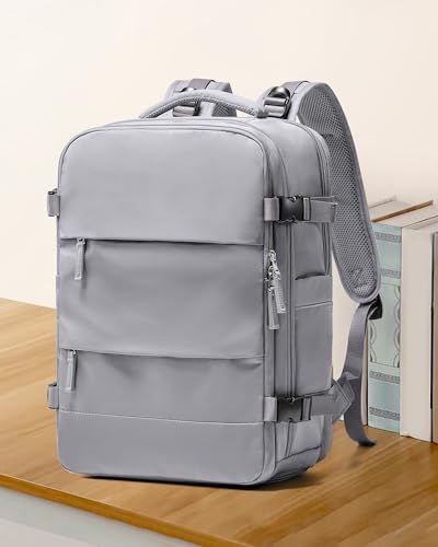 Travel Backpack For Women Men (Grey / 25 liters)