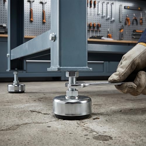 Heavy Duty 2350 Pound Carbon Steel Adjustable Leveling feet Suitable for Shelves