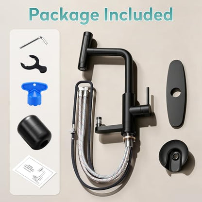 Kitchen Faucet with Glass Rinser