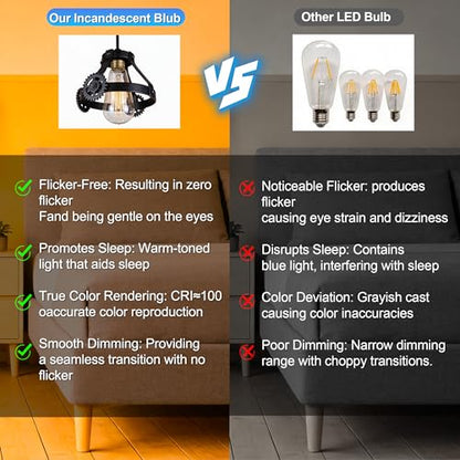 Warm Incandescent Light Bulbs 60 Watt