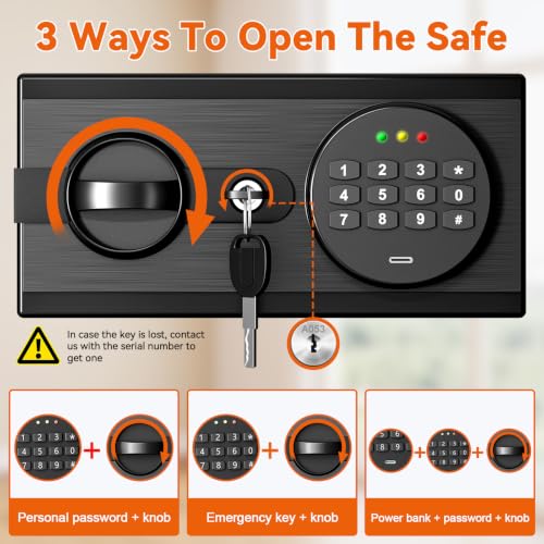 Large Home Safe Water and Fireproof with Digital Keypad Lock