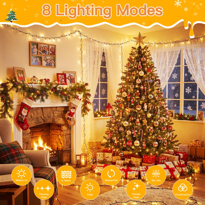 500 LED Christmas Lights Outdoor (Warm White / 500 LED)