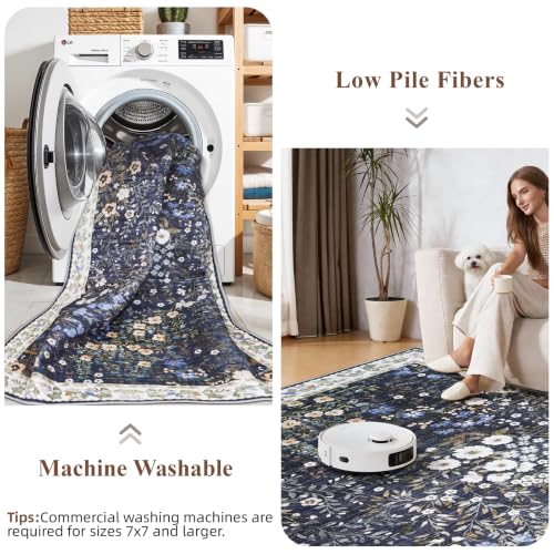 10x10 Square Area Rug Living Room (Blue / 10x10)