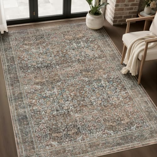 3x5 Washable Rug (Vintage Brown / 3' x 5' (Rectangular))