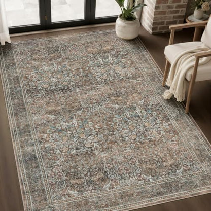 3x5 Washable Rug (Vintage Brown / 3' x 5' (Rectangular))