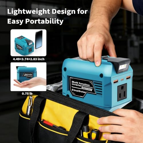 250W Power Inverter Compatible with 18V Battery